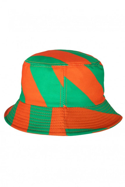 Cappello da pescatore verde/arancio