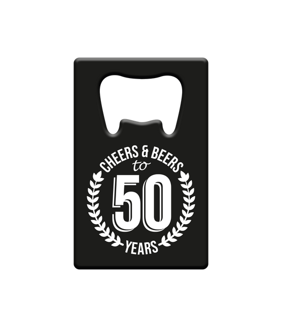 Apribottiglie per birra 50 anni Cheers & Beers