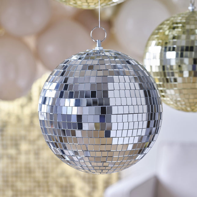 Discoball Party Argento 20cm