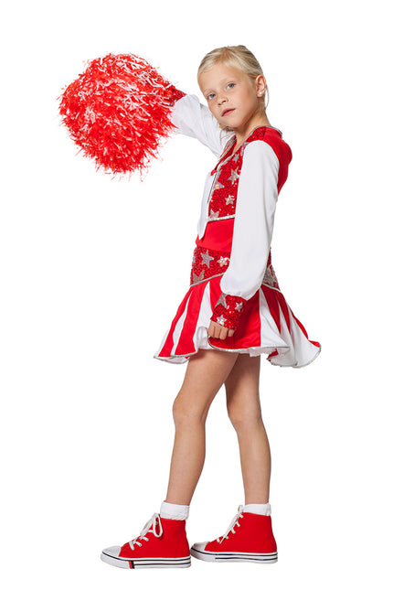 Tuta da Cheerleader Rossa Bambino