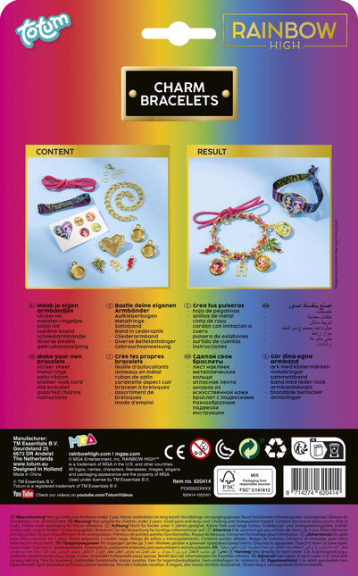 Set di braccialetti alti arcobaleno