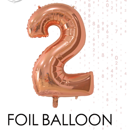 Pallone in foil Figura 2 Oro rosa 66cm