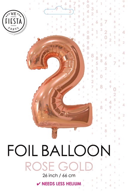 Pallone in foil Figura 2 Oro rosa 66cm