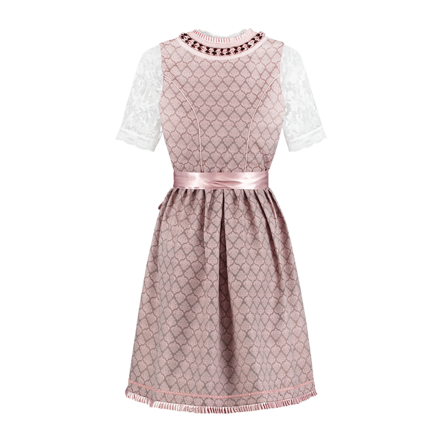 Abito Dirndl Rosa Oktoberfest Donna 2 Pezzi