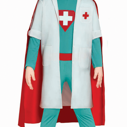 Costume da medico supereroina bambino