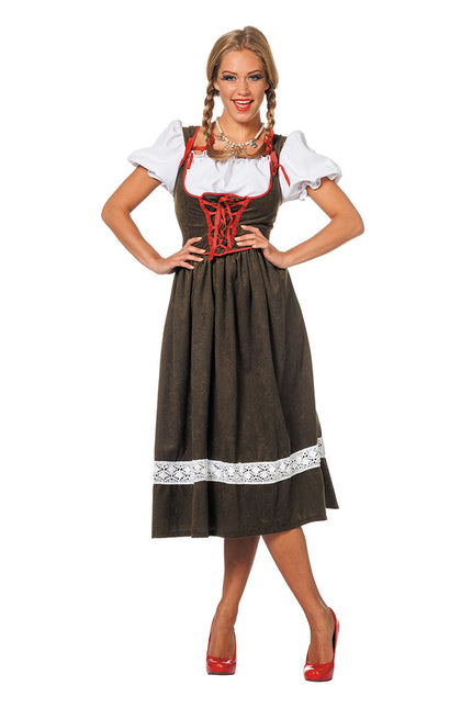 Abito Dirndl Oktoberfest lungo verde