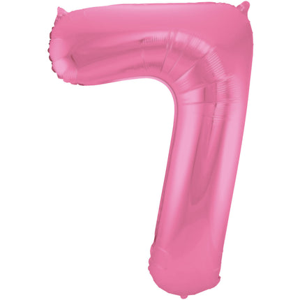 Palloncino Foil Figura 7 Matt Pink XL 86cm vuoto