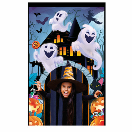 Tenda per porta Halloween Fantasmi 2,45 m