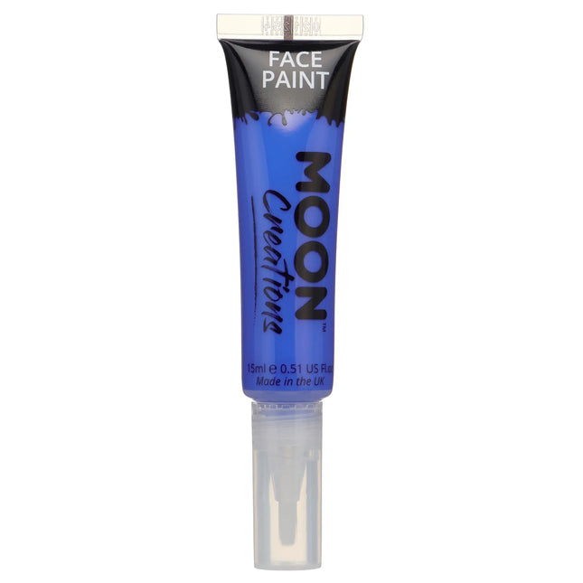 Moon Creations Vernice per il viso con pennello applicatore blu scuro 15ml