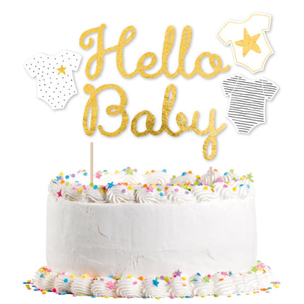 Cake topper Hello Baby 18 cm