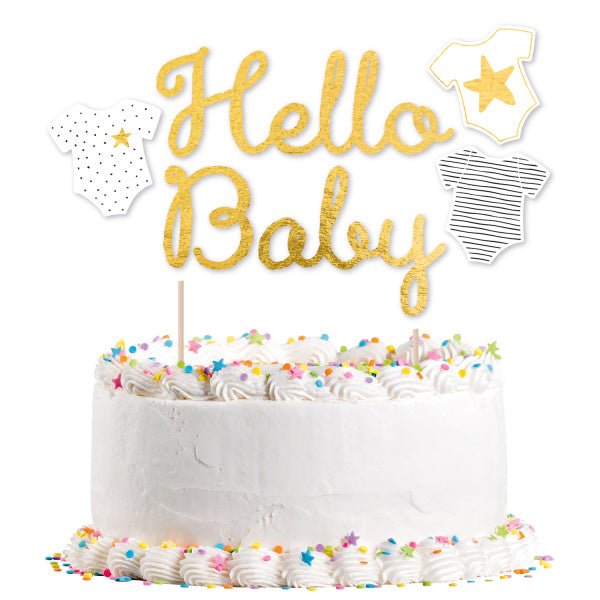 Cake topper Hello Baby 18 cm