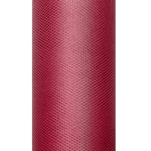 Rotolo di tulle rosso bordeaux 15cm 9m