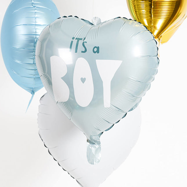 Palloncino ad elio Cuore It's A Boy Blu Vuoto 45cm