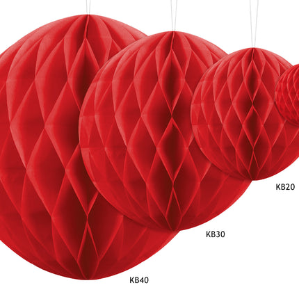 Palla a nido d'ape rossa 30 cm