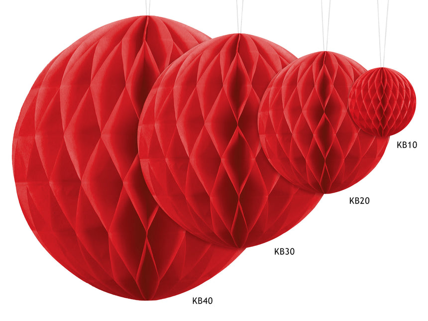 Palla a nido d'ape rossa 30 cm