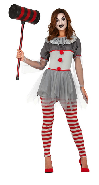 Costume da clown assassino per Halloween da donna