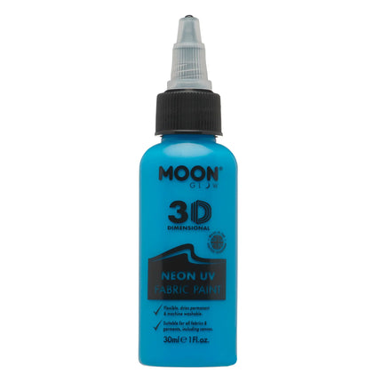 Moon Glow Vernice neon UV per tessuti 30ml Blu intenso 30ml