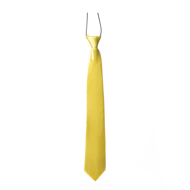 Cravatta giallo neon 50 cm