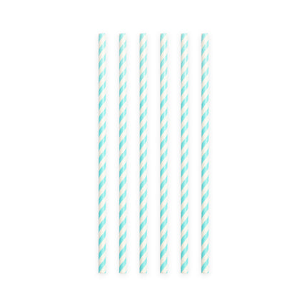 Cannucce di carta Baby Blue a righe 19,7 cm 20 pezzi