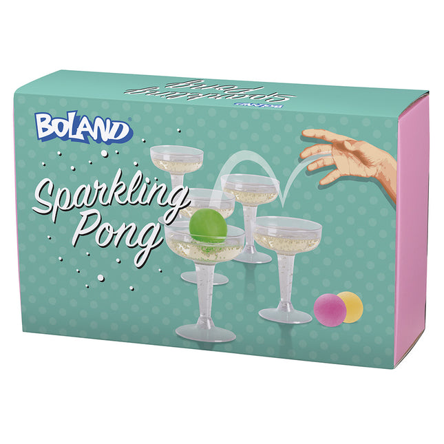 Gioco da bere trasparente Prosecco Pong 15 pezzi