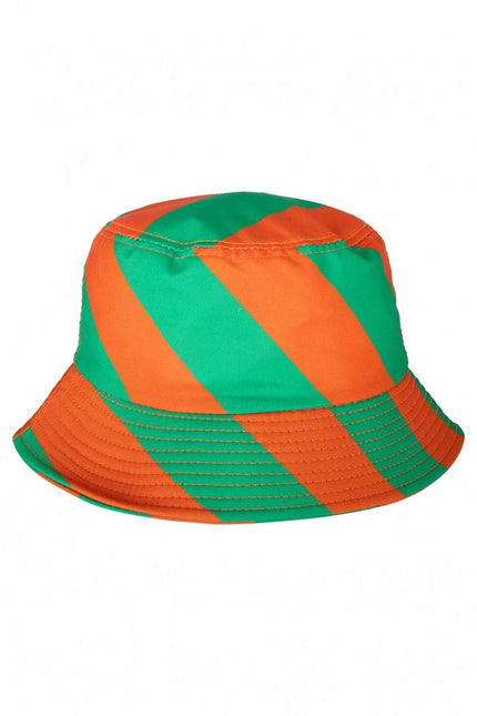 Cappello da pescatore verde/arancio