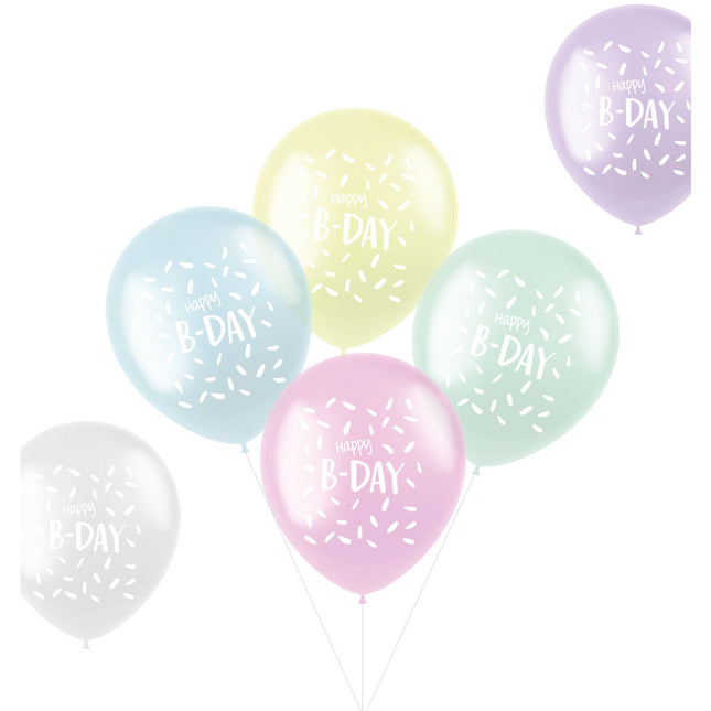 Palloncini Happy B-Day 33cm 6pz