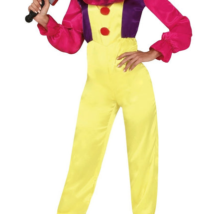 Costume da clown per Halloween da donna giallo