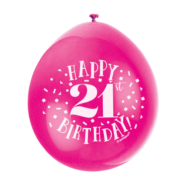 Palloncini Buon Compleanno 21 Anni 28cm 10pz