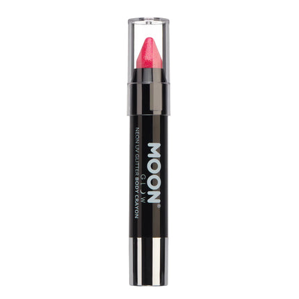 Moon Glow Neon UV Glitter Body Crayons Rosa caldo 3.2g