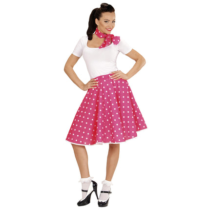 Set di costumi Rock N Roll 50S rosa 2 pezzi