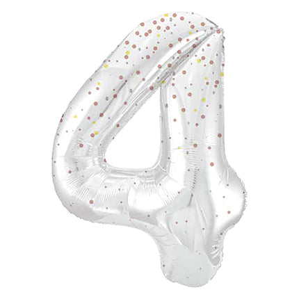 Palloncino a 4 anni a pois bianchi 86 cm