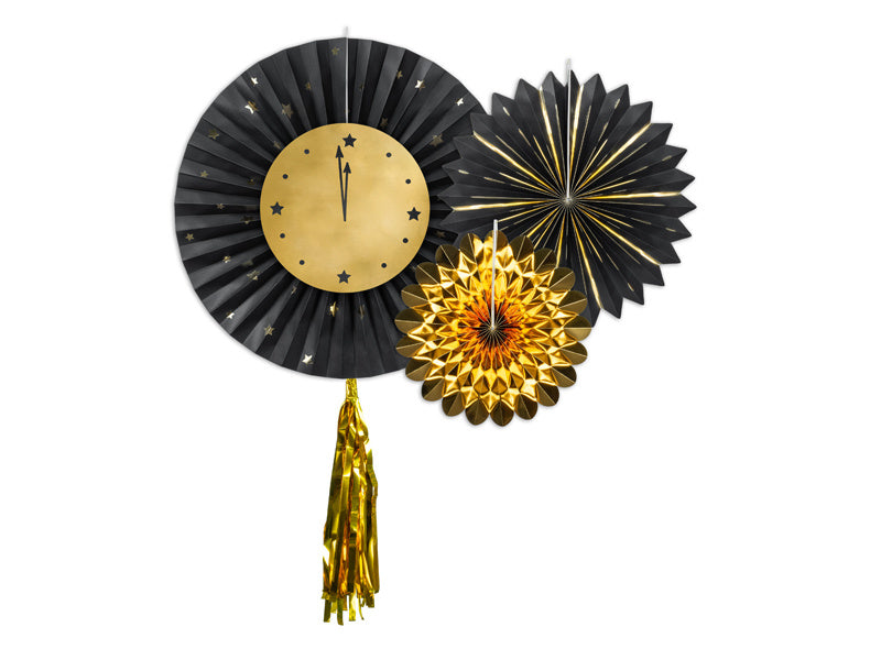 Orologio di decorazione appeso di Capodanno 3 pezzi