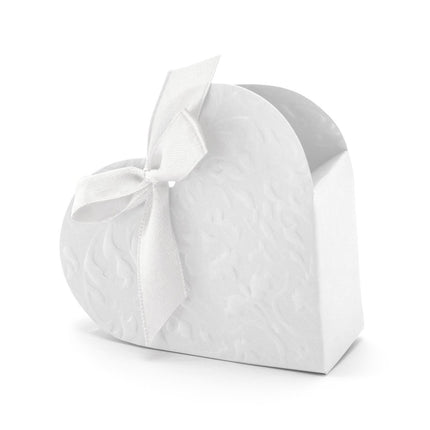 Scatole regalo Cuore Bianco 10cm 10pz