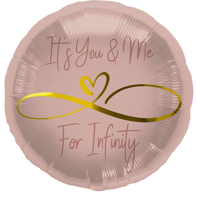 Palloncino a elio Infinity Love vuoto 45 cm