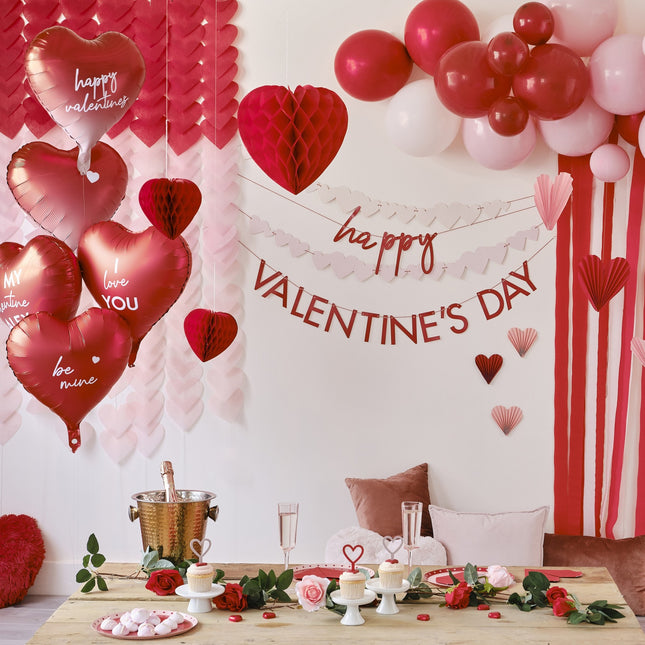 Palloncini Foil Ombre Hearts 45cm 5pz