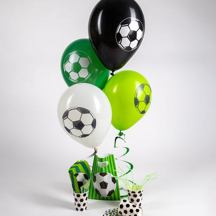 Palloncini calcio verdi 30cm 8pz