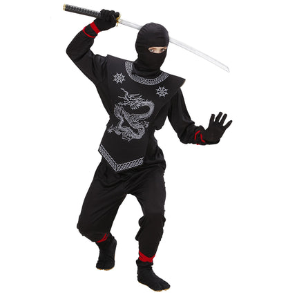 Tuta Ninja Ragazzo Nero Bianco