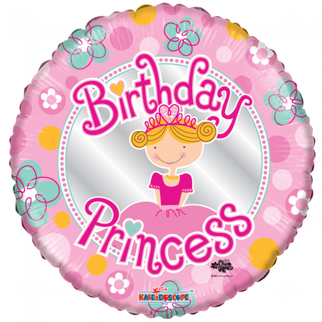 Palloncino ad elio Compleanno Principessa 45cm vuoto