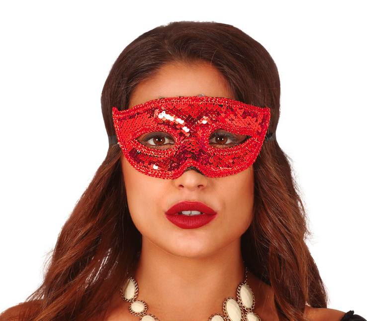 Paillettes della maschera rossa