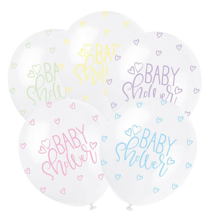 Palloncini nascita Baby Shower Pastello 30cm 5pz