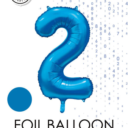 Palloncino figura blu 2 anni lucido 86 cm