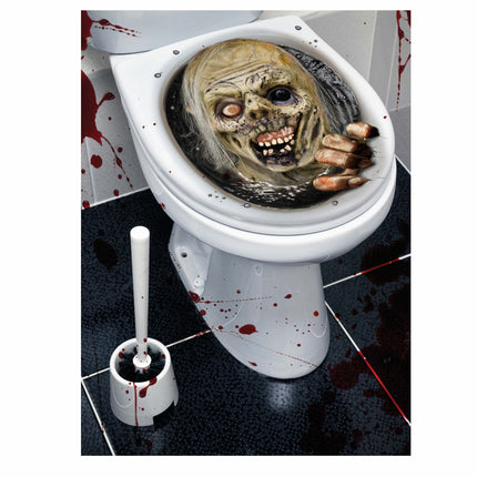 Decorazione di Halloween per la toilette Zombie