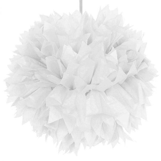 Pompon bianco 30 cm