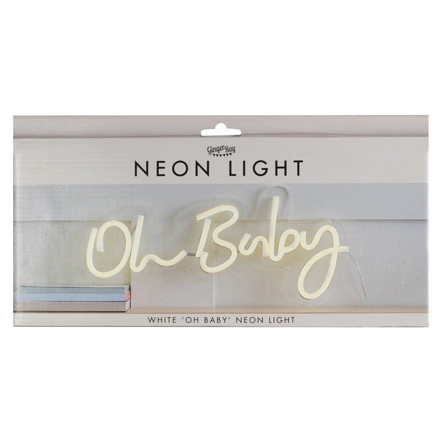 Lampada al neon bianca Oh Baby 34 cm