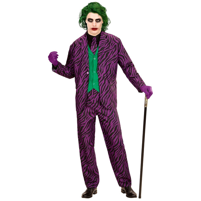 Costume Joker Viola Uomo 3 pezzi