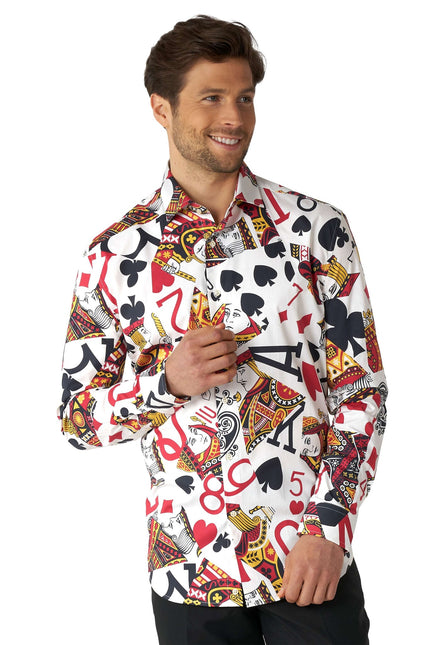 Camicia da uomo con carte da gioco del casinò OppoSuits