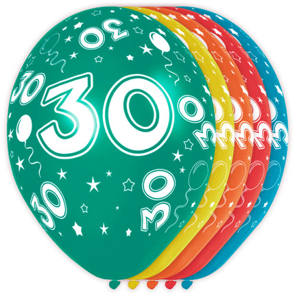 Palloncini 30 anni decorazione 30cm 5pz