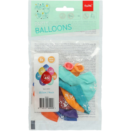 Palloncini 45 anni colorati 23cm 8pz