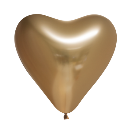 Palloncini cuore oro 30cm 6pz