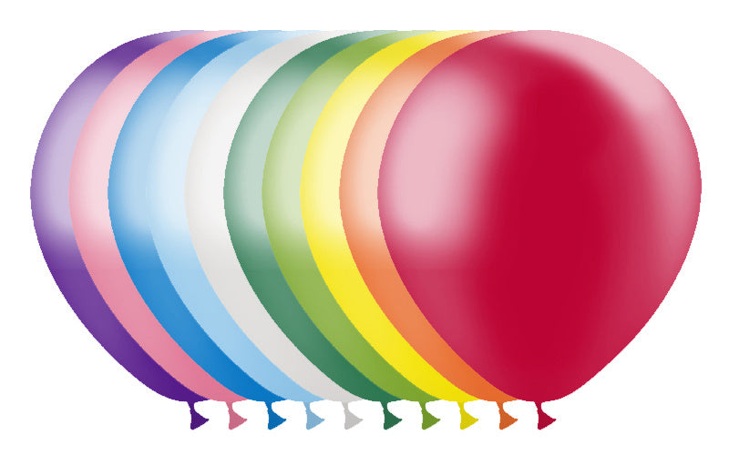 Palloncini colorati metallizzati 30cm 10pz